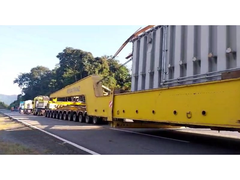 Transporte de carga superdimensionada em rodovia — laudo técnico AET com ART CREA