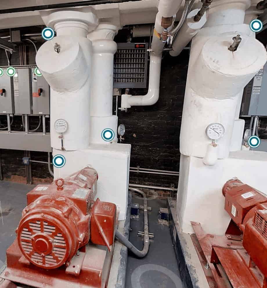 Nuvem de pontos 3D de instalação industrial